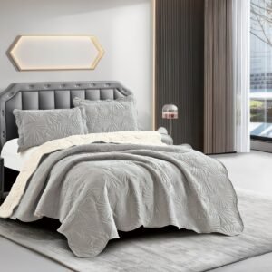 Cobertor Tela con Carnero 3 Piezas Bordado Premium King - Goldsun FAV-2K