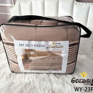 Cobertor 5 Piezas Tela con Carnero Acolchado Estampado - Goldsun WY-23F/Q