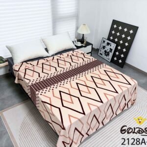 Manta Piel de Durazno Estampada 800g 2 Plazas - Goldsun 2128A-3CW-A